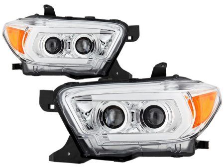 Spyder Signature Toyota Tacoma 16-18 TRD Model Projector Headlights-Chrome (PRO-YD-TT16V1-SEQ-C) Online Hot Sale