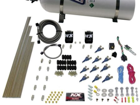 Nitrous Express 10 Cyl Piranha Nozzle Direct Port Nitrous Kit (250-500HP) w 15lb Bottle Online