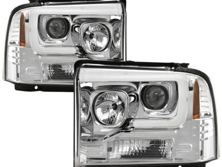 Spyder Platinum Ford F250 350 450 05-07 High-Power LED Module Proj. Headlights-Chrome (PRO-YD-FS05V2 For Discount