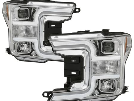 Spyder Signature Ford F150 18-19 (Halogen Model) Projector Headlights - Chrome (PRO-YD-FF15018-LB-C) Online now