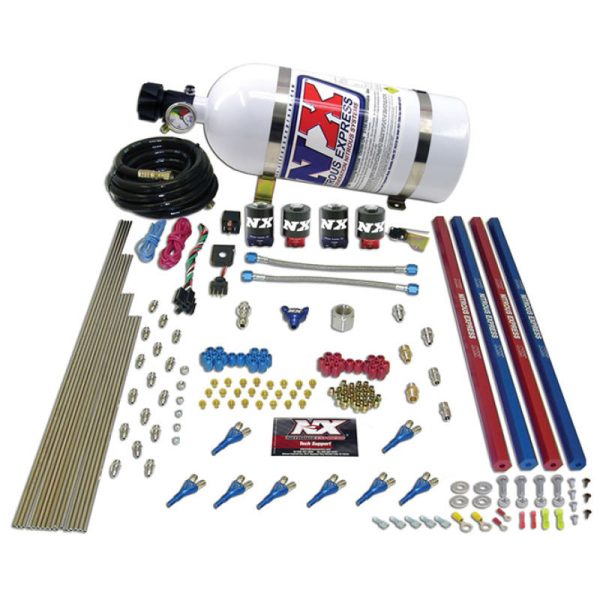 Nitrous Express Shark Alc (250-650HP) 2 Solenoid Nitrous Kit w Composite Bottle For Discount