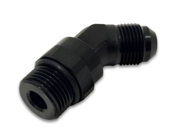 Vibrant -8AN Male to Male -10AN Straight Cut 45 Degree Adapter Fitting - Anodized Black Online